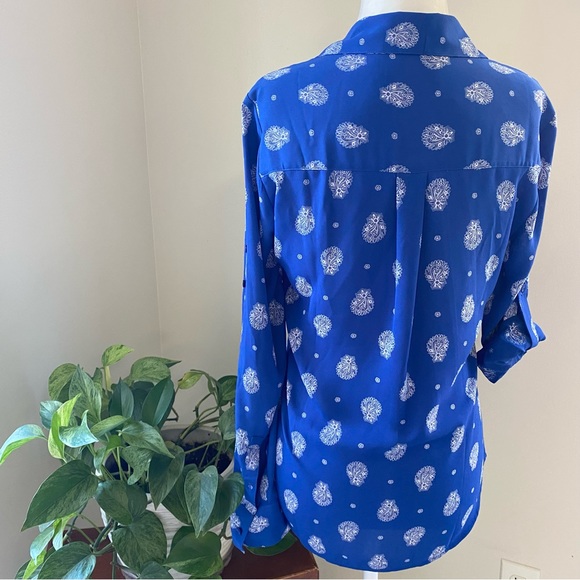 Express Blue Print Portofino Shirt - Picture 3 of 6